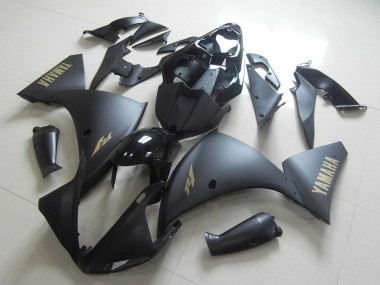 Glossy Black Matte Black Gold Decals 2009-2011 Yamaha YZF R1 Motorcycle Fairings