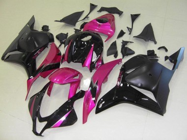 Pink Glossy Black Matte Black 2009-2012 Honda CBR600RR Motorcycle Fairings