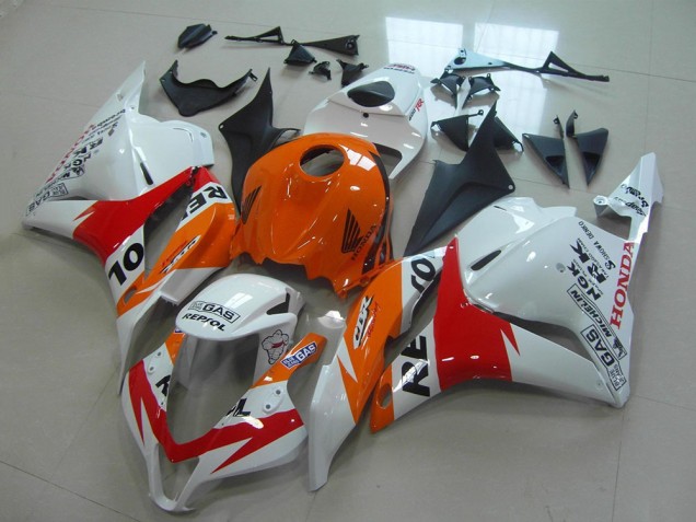 Orange White Red Glossy Black Repsol 2009-2012 Honda CBR600RR Motorcycle Fairings Kit