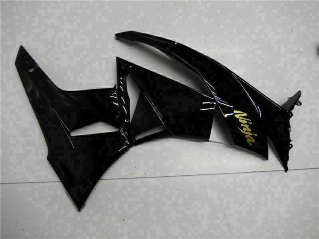 Glossy Black Gold Ninja 2009-2012 Kawasaki ZX6R Motorcycle Fairings