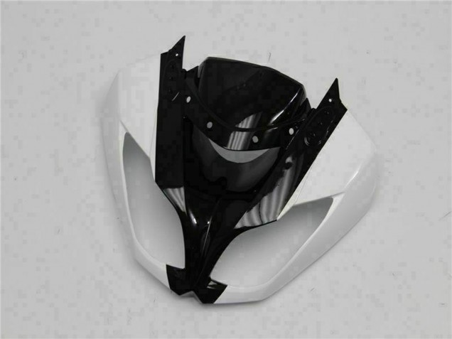 Glossy Black White 2009-2012 Kawasaki ZX6R Motorcycle Fairings