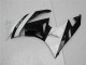Glossy Black White 2009-2012 Kawasaki ZX6R Motorcycle Fairings