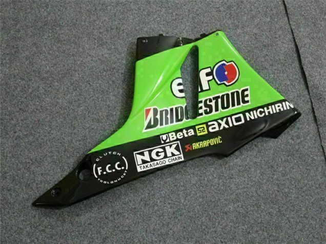 Green Glossy Black Elf Touch4 Bridgestone 2009-2012 Kawasaki ZX6R Motorcycle Fairings