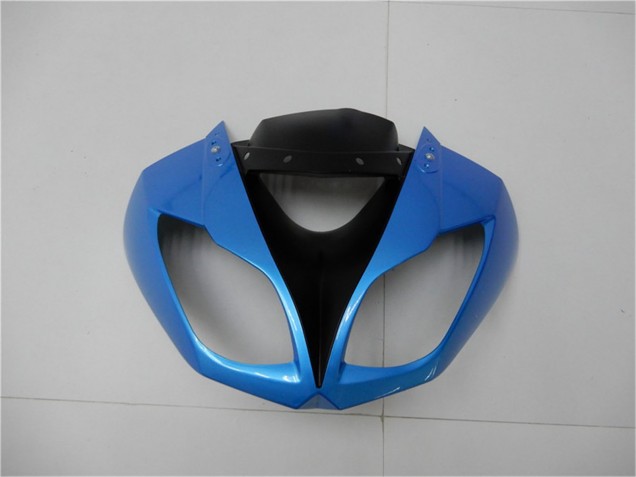 Light Blue Glossy Black 2009-2012 Kawasaki ZX6R Motorcycle Fairings