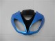 Light Blue Glossy Black 2009-2012 Kawasaki ZX6R Motorcycle Fairings