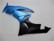 Light Blue Glossy Black 2009-2012 Kawasaki ZX6R Motorcycle Fairings
