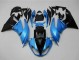 Light Blue Glossy Black 2009-2012 Kawasaki ZX6R Motorcycle Fairings