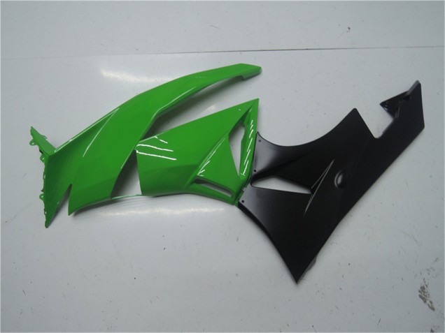 Green Glossy Black 2009-2012 Kawasaki ZX6R Motorcycle Fairing Kits