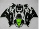 Glossy Black Green 2009-2012 Kawasaki ZX6R Motorcycle Fairings