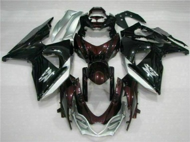 Glossy Black Silver White 2009-2016 Suzuki GSXR 1000 Motorcycle Fairings