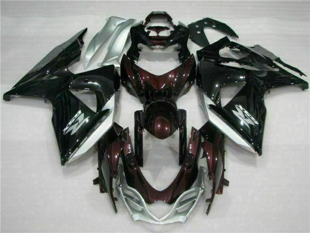 Glossy Black Silver White 2009-2016 Suzuki GSXR 1000 Motorcycle Fairings