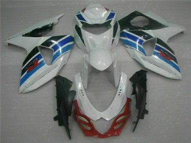 White Blue Black 2009-2016 Suzuki GSXR 1000 Full Motorcycle Fairings