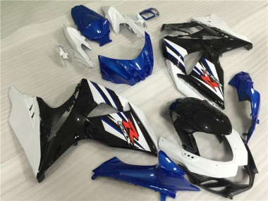 White Blue Black 2009-2016 Suzuki GSXR 1000 Full Motorcycle Fairing Kits