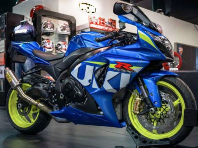 Blue Green White 2009-2016 Suzuki GSXR 1000 Motorcycle Fairing
