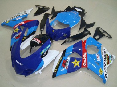 Blue White Red Black Rockstar Racing 2009-2016 Suzuki GSXR 1000 Motorcycle Fairings