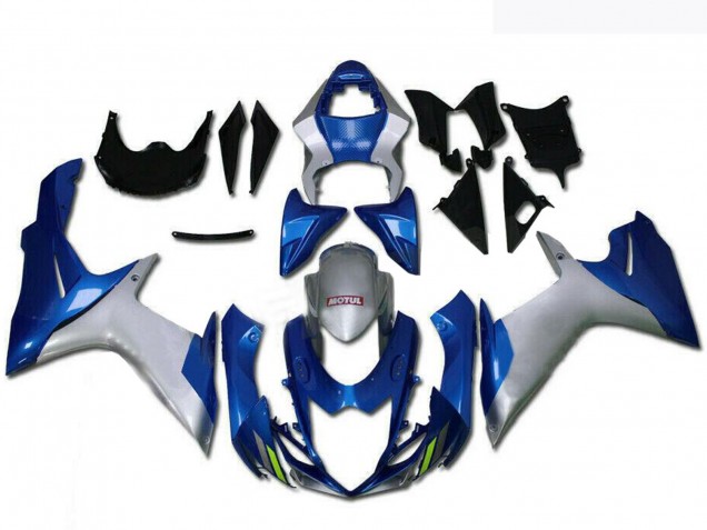 Silver Blue 2011-2024 Suzuki GSXR 600/750 Motorcycle Fairings