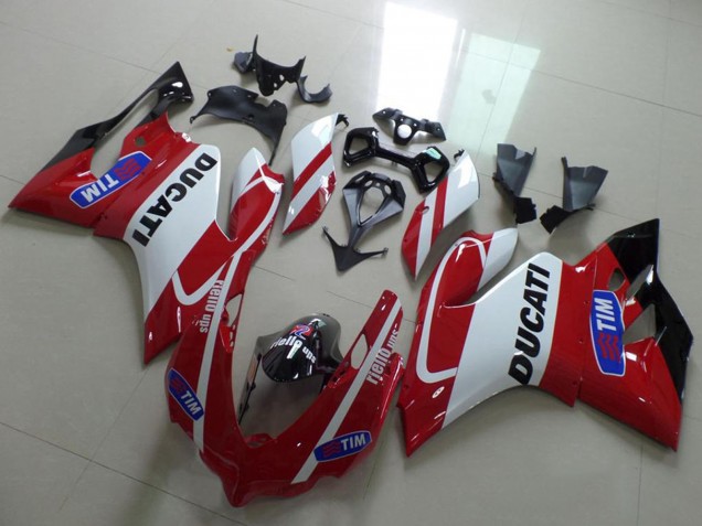 White Red Tim 2011-2014 Ducati 1199 Motorcycle Fairings