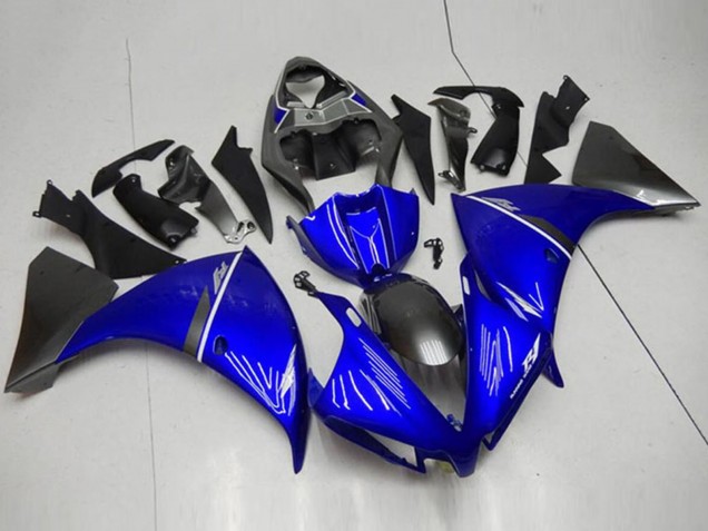 Blue White Glossy Black 2012-2014 Yamaha YZF R1 Motorcycle Fairings