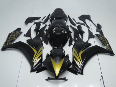Glossy Black Gold 2012-2016 Honda CBR1000RR Motorcycle Fairings