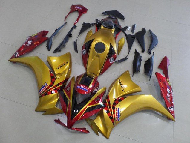 Gold Red HRC 2012-2016 Honda CBR1000RR Motorcycle Fairings