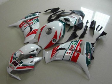 White Red Green Castrol 38 2012-2016 Honda CBR1000RR Motorcycle Fairings
