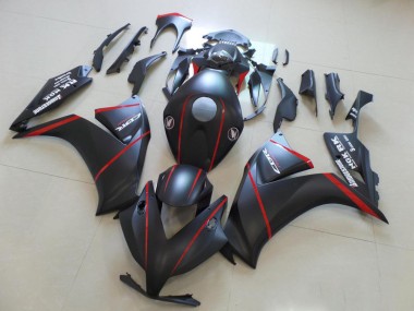 Matte Black Red Stripe 2012-2016 Honda CBR1000RR Motorcycle Fairings
