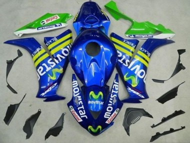 Blue Yellow Green MoviStar Castrol 2012-2016 Honda CBR1000RR Motorcycle Fairings