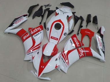 White Red Black Supreme 2012-2016 Honda CBR1000RR Motorcycle Fairings