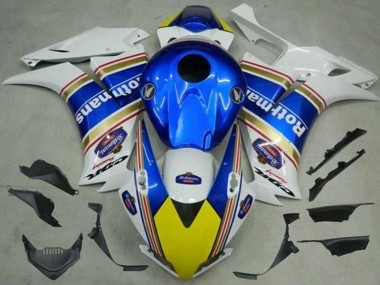White Blue Yellow Rothmans 2012-2016 Honda CBR1000RR Motorcycle Fairings