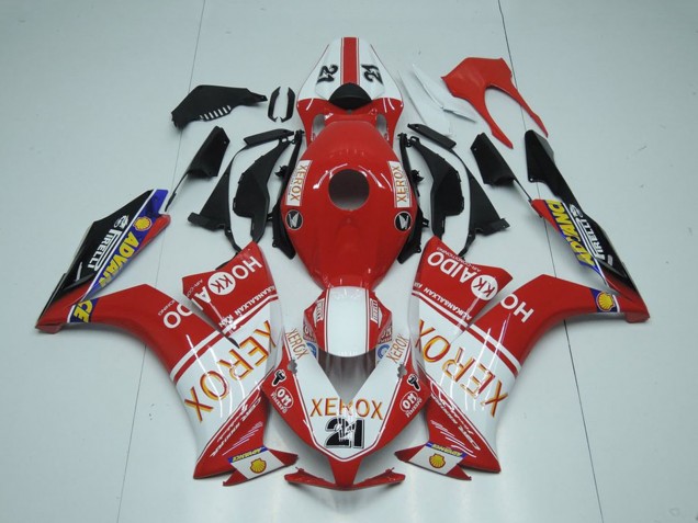 White Red Glossy Black Xerox 21 2012-2016 Honda CBR1000RR Motorcycle Fairings