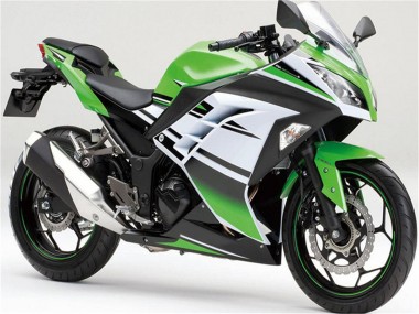 Green White Black Stripe 2013-2024 Kawasaki Ninja 300 EX300R Motorcycle Fairings