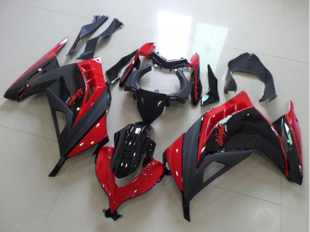 Red Glossy Black Matte Black 2013-2018 Kawasaki ZX300R Motorcycle Fairings