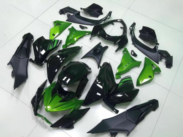Green Glossy Black 2013-2018 Kawasaki Z800 Motorcycle Fairing
