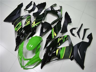 Green Yellow Glossy Black Matte Black 2013-2018 Kawasaki ZX6R Motorcycle Fairings