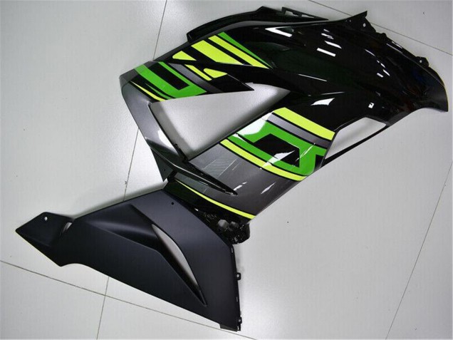 Green Yellow Glossy Black Matte Black 2013-2018 Kawasaki ZX6R Motorcycle Fairings