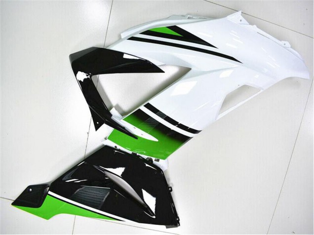 Green White Glossy Black 2013-2018 Kawasaki ZX6R Motorcycle Fairings