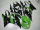Green Glossy Black 2013-2018 Kawasaki ZX6R Bike Fairings