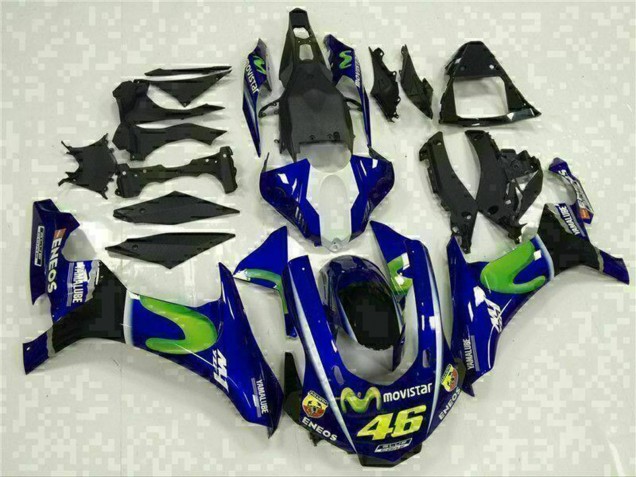 Blue Silver Black Green MoviStar 2015-2019 Yamaha YZF R1 Motorcycle Fairings