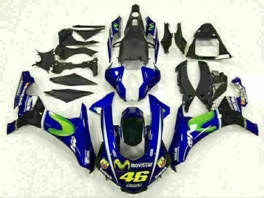 Blue Silver Black Green MoviStar 2015-2019 Yamaha YZF R1 Motorcycle Fairings