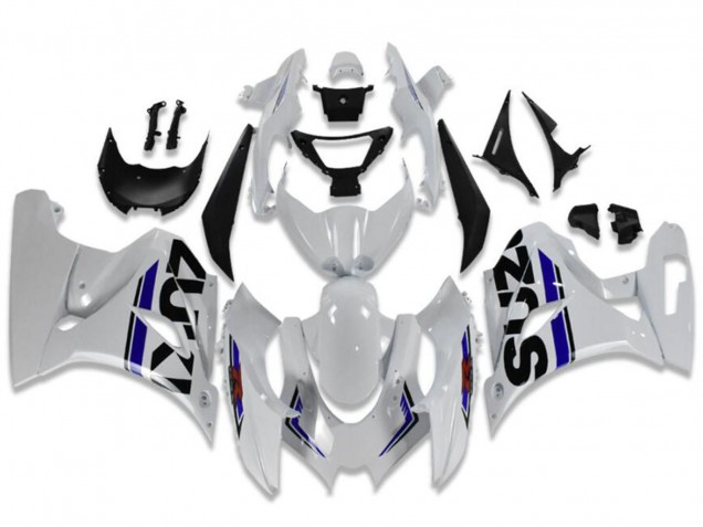 White Blue Black 2017-2025 Suzuki GSXR 1000 Motorcycle Fairings