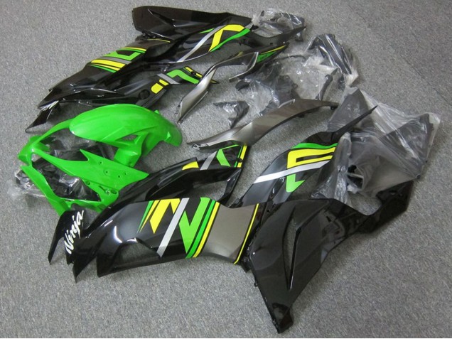 Green Black Yellow 2019-2022 Kawasaki ZX6R Motorcycle Fairings