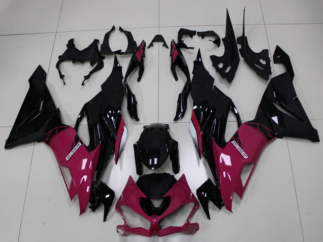 Purple Glossy Black 2019-2022 Kawasaki ZX6R Motorcycle Fairings