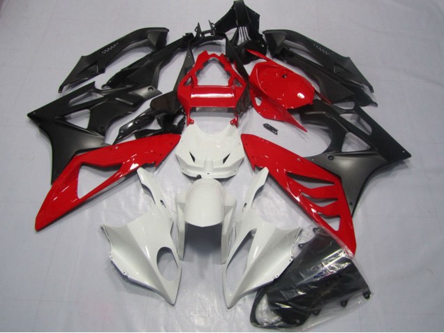 White Red Matte Black 2009-2014 BMW S1000RR Abs Fairings
