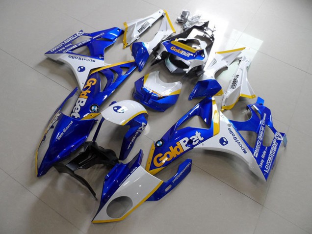 White Yellow Blue GoldBet 2009-2014 BMW S1000RR Motorcycle Fairings