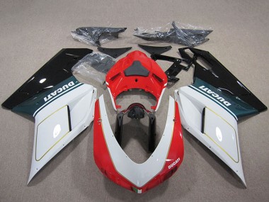 White Red Glossy Black 2007-2014 Ducati 848 1098 1198 Motorcycle Fairing Kits