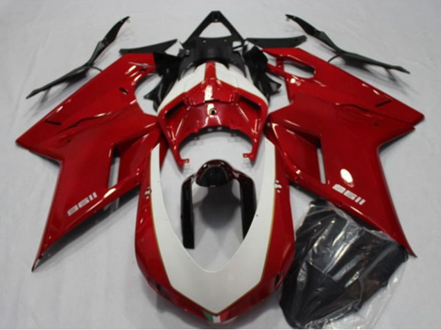 Red 2007-2014 Ducati 1198 Motorcycle Fairings