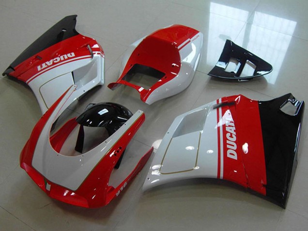 White Red Glossy Black 1993-2005 Ducati 916 Motorcycle Fairings