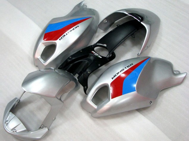 Silver Blue Red 2008-2012 Ducati Monster 696 Motorcycle Fairings