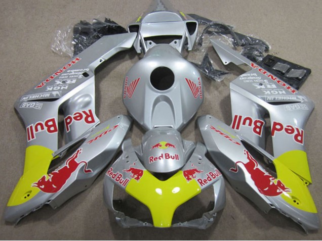 Silver Yellow Red Bull 2004-2005 Honda CBR1000RR Motorcycle Fairings