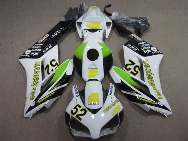 White Yellow Green Glossy Black Hannspree 52 2004-2005 Honda CBR1000RR Motorcycle Fairings